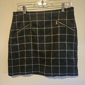 Banana Republic Black and White Checkered Mini Skirt